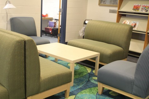 Chairs and couches now give students comfortable seating options when they visit the library.